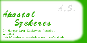 apostol szekeres business card